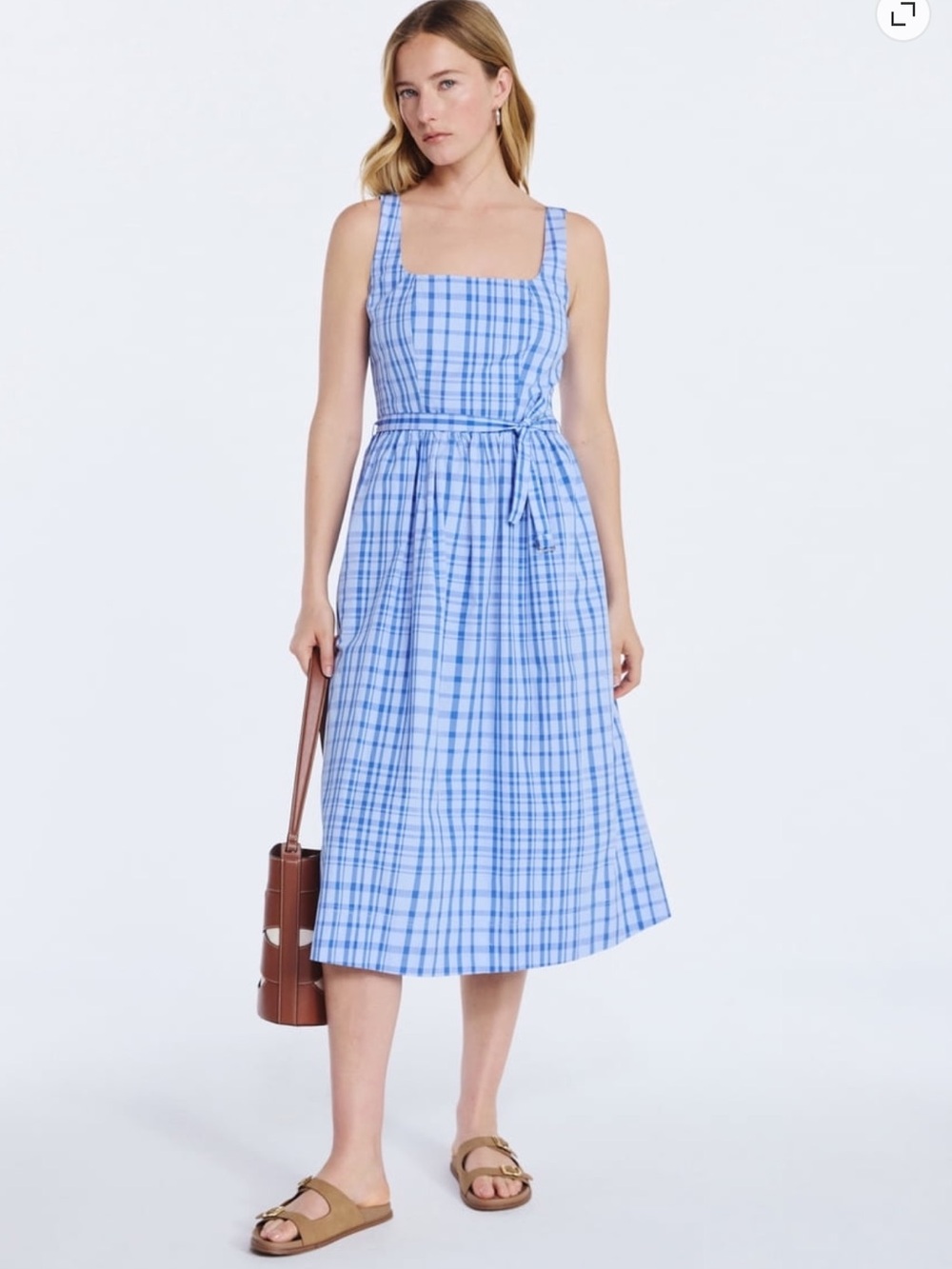 FREE ASSEMBLY BELTED MIDI DRESS